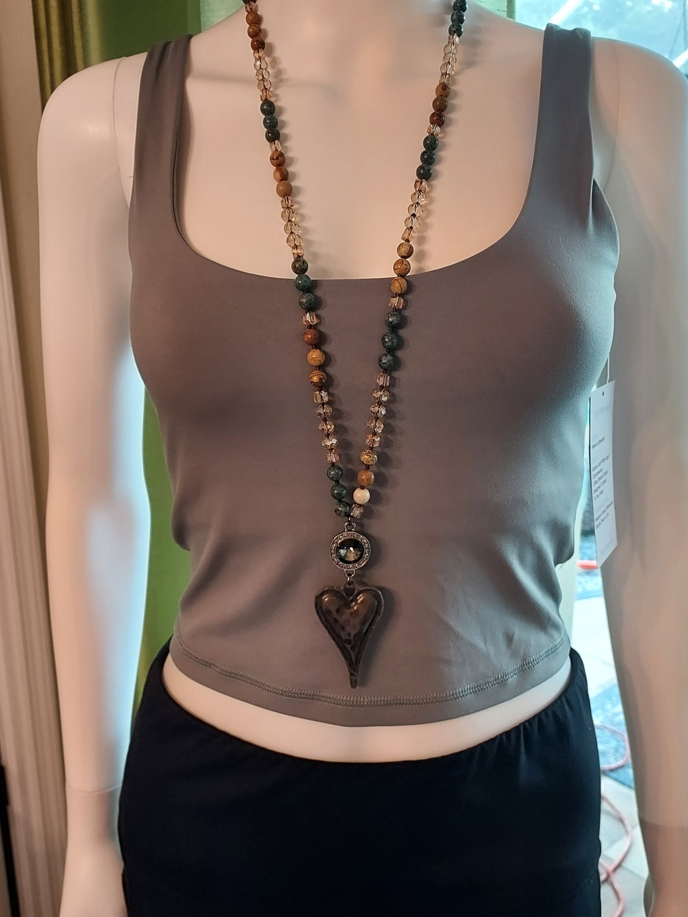 Avia Gray/Green Cropped Tank Sports Bra Top. Sz.XS.  NWT⁹